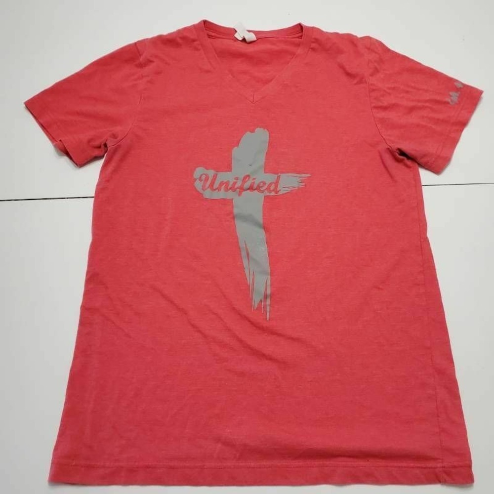 Bella + Canvas Womens T-Shirt Red Heathered Unified Eph. 4:3-6 Short Sleeve M